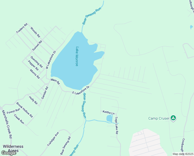map of restaurants, bars, coffee shops, grocery stores, and more near Daffodil Road in East Stroudsburg