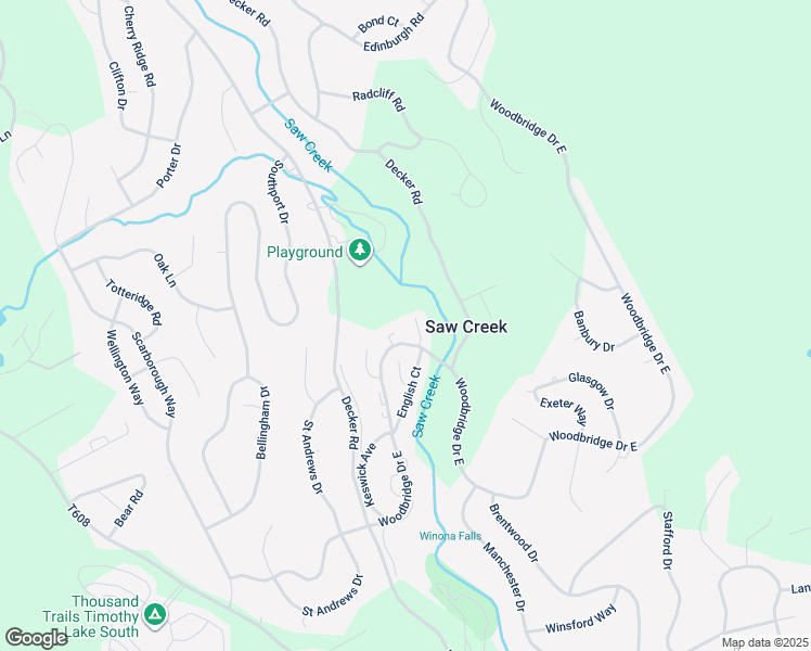 map of restaurants, bars, coffee shops, grocery stores, and more near 406 Tudor Court in Saw Creek