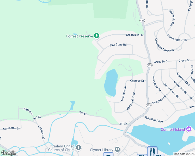 map of restaurants, bars, coffee shops, grocery stores, and more near 1213 Deer Trail Road in Pocono Pines