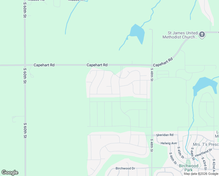 map of restaurants, bars, coffee shops, grocery stores, and more near 13002 South 53rd Street in Papillion