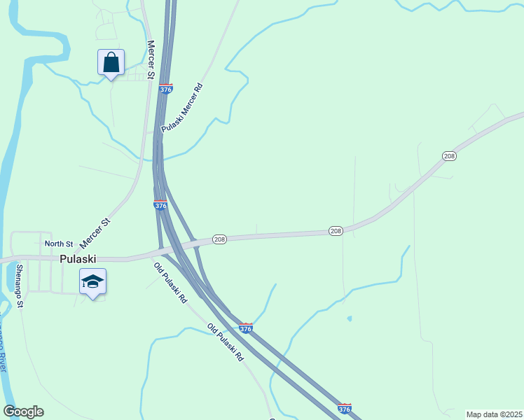 map of restaurants, bars, coffee shops, grocery stores, and more near 2175 Pennsylvania 208 in New Wilmington