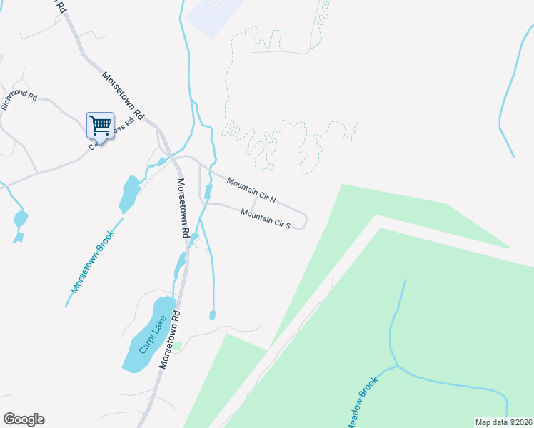 map of restaurants, bars, coffee shops, grocery stores, and more near 132 Mountain Circle South in West Milford
