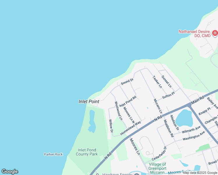map of restaurants, bars, coffee shops, grocery stores, and more near 2300 Sound Drive in Greenport
