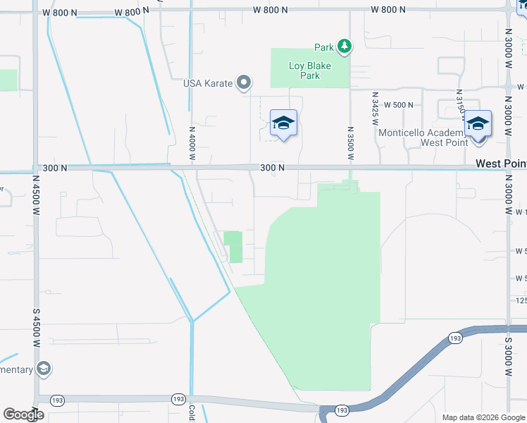 map of restaurants, bars, coffee shops, grocery stores, and more near 148 3830 West in West Point
