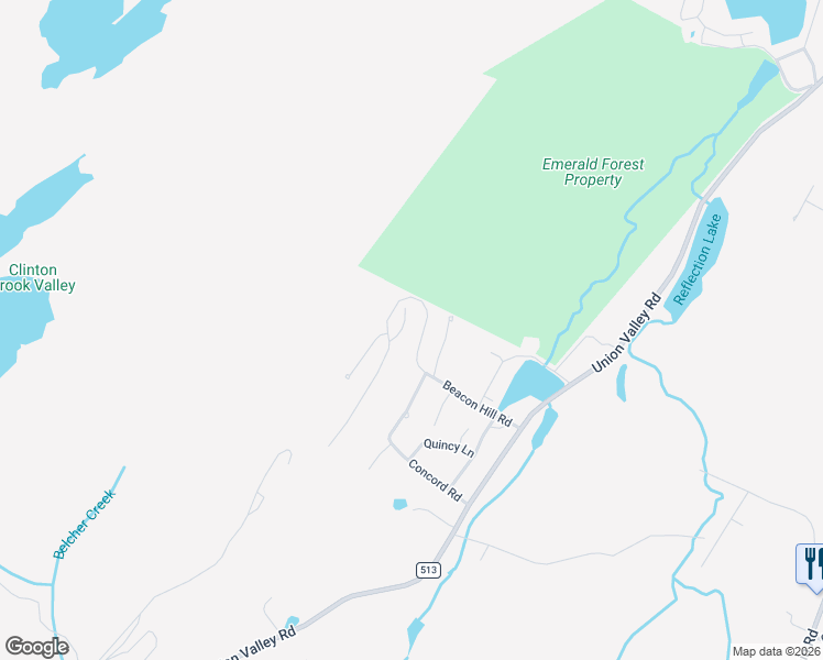 map of restaurants, bars, coffee shops, grocery stores, and more near 46 Manchester Lane in West Milford