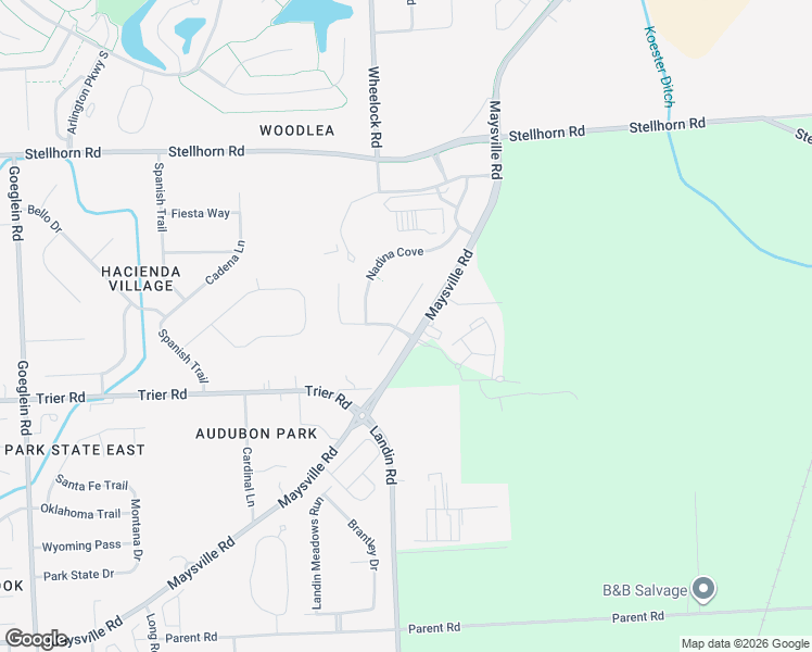 map of restaurants, bars, coffee shops, grocery stores, and more near 3914 Stanton Hall Parkway in Fort Wayne