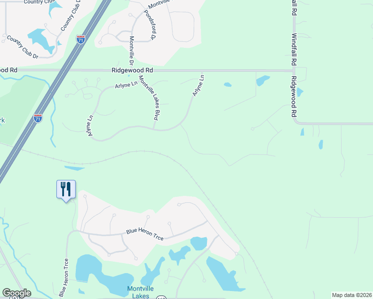 map of restaurants, bars, coffee shops, grocery stores, and more near 2945 Robert Gary Court in Medina