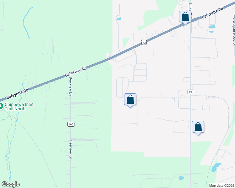 map of restaurants, bars, coffee shops, grocery stores, and more near 5735 Deerview Lane in Medina