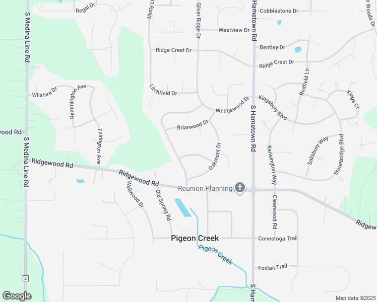 map of restaurants, bars, coffee shops, grocery stores, and more near 4455 Wyndham Way in Akron