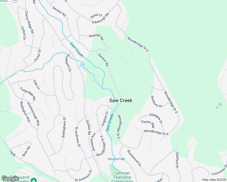map of restaurants, bars, coffee shops, grocery stores, and more near 1181 Saw Creek Estate in Bushkill