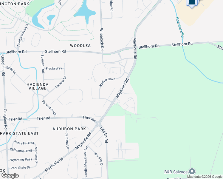 map of restaurants, bars, coffee shops, grocery stores, and more near 3914 Stanton Hall Parkway in Fort Wayne