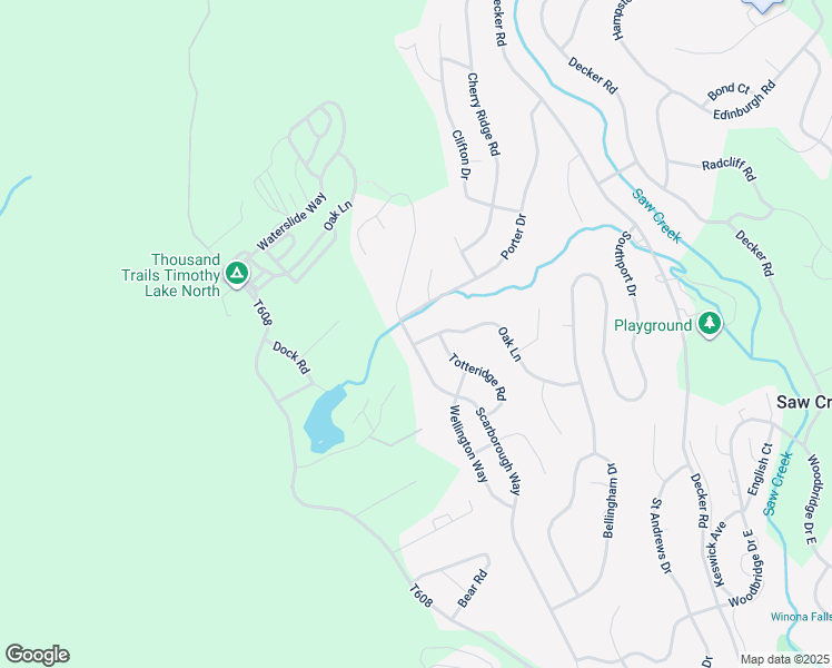 map of restaurants, bars, coffee shops, grocery stores, and more near Scarborough Way in Bushkill