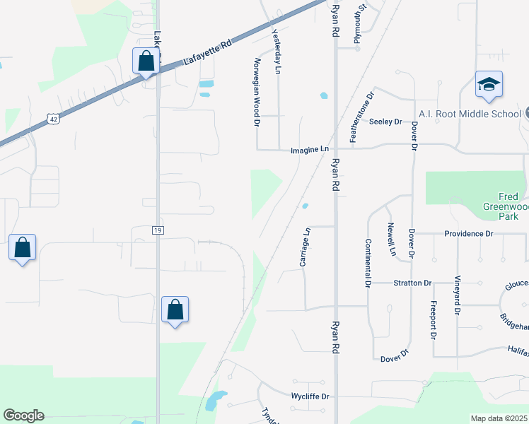 map of restaurants, bars, coffee shops, grocery stores, and more near 5734 Rosemont Way in Medina