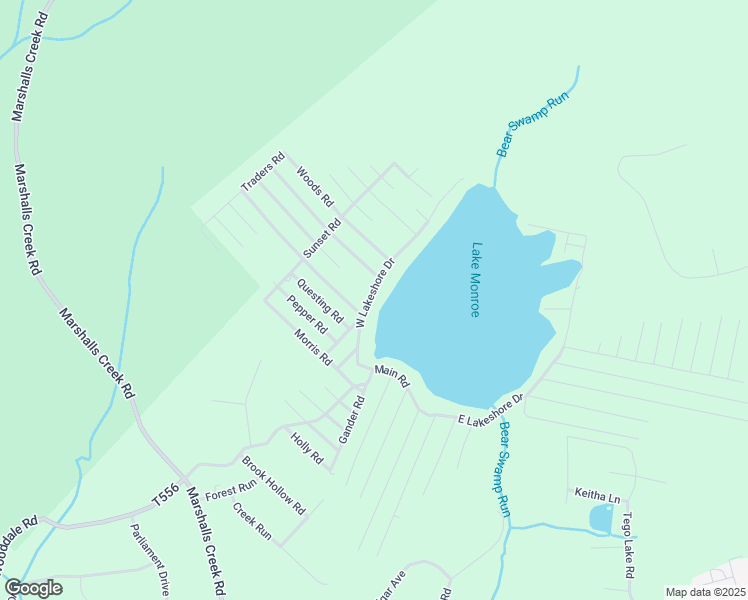 map of restaurants, bars, coffee shops, grocery stores, and more near 6181 East Lakeshore Drive in East Stroudsburg