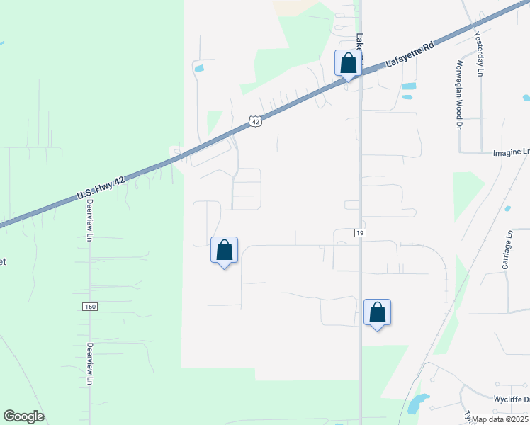 map of restaurants, bars, coffee shops, grocery stores, and more near 1091 Industrial Parkway in Medina