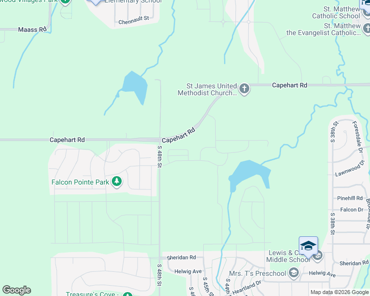 map of restaurants, bars, coffee shops, grocery stores, and more near 4650 Capehart Road in Papillion
