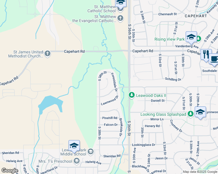 map of restaurants, bars, coffee shops, grocery stores, and more near 12722 Ridgeview Circle in Bellevue