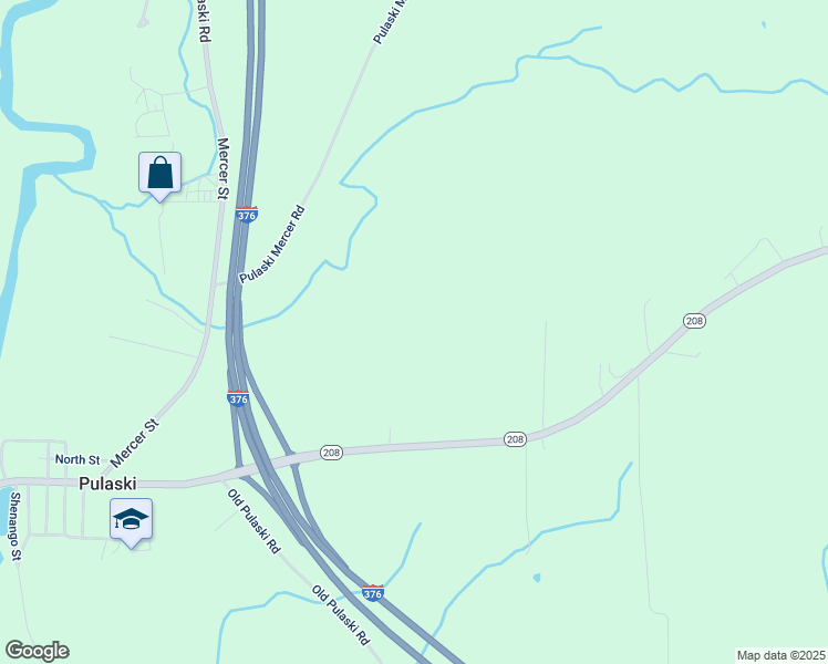 map of restaurants, bars, coffee shops, grocery stores, and more near 2175 Pennsylvania 208 in New Wilmington