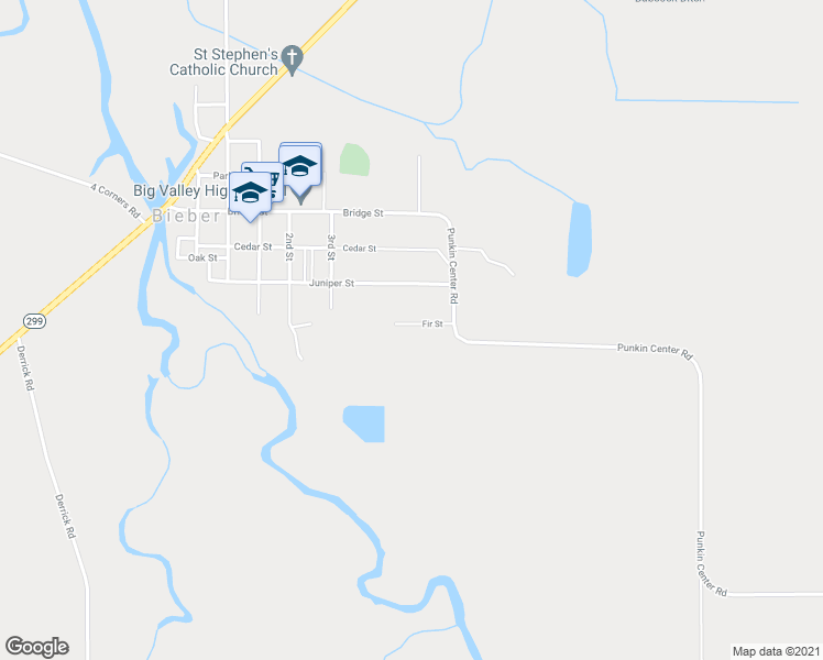 map of restaurants, bars, coffee shops, grocery stores, and more near 501 Fir St in Adin