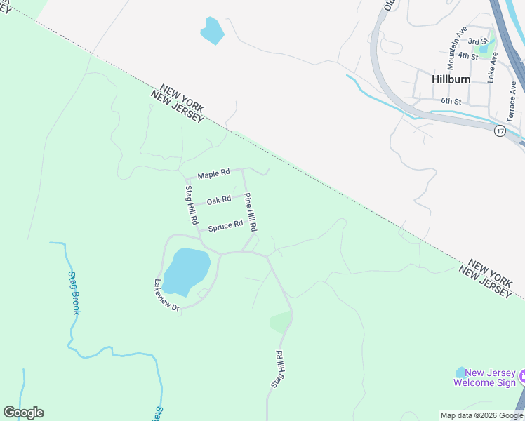 map of restaurants, bars, coffee shops, grocery stores, and more near 53 Pine Hill Road in Mahwah