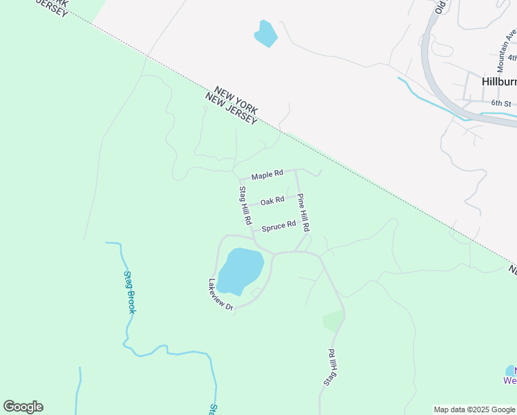 map of restaurants, bars, coffee shops, grocery stores, and more near 8 Oak Road in Mahwah