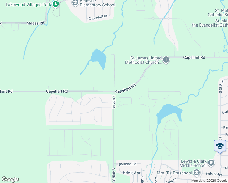 map of restaurants, bars, coffee shops, grocery stores, and more near 12800 South 48th Street in Papillion