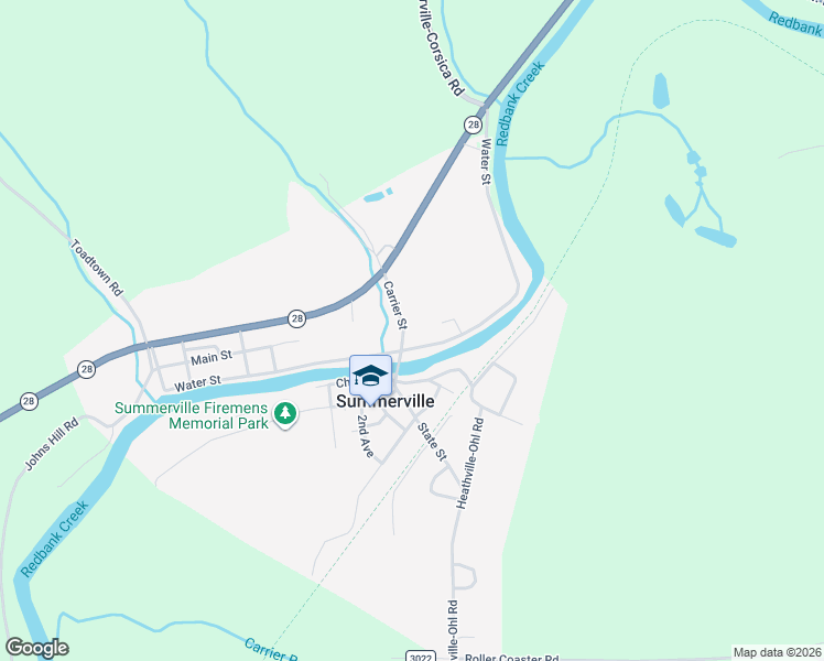 map of restaurants, bars, coffee shops, grocery stores, and more near 42 Carrier Street in Summerville