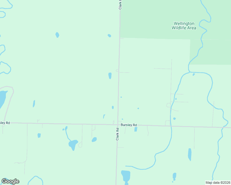 map of restaurants, bars, coffee shops, grocery stores, and more near 25810 Clark Road in Wellington