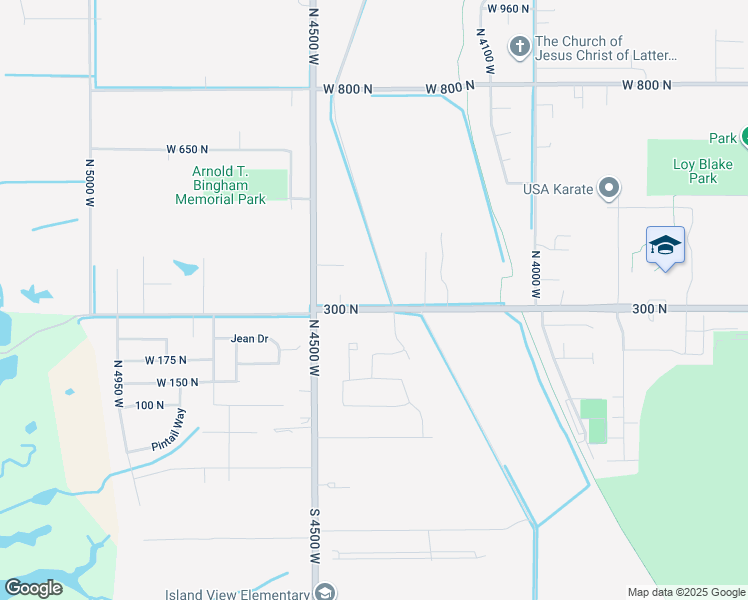 map of restaurants, bars, coffee shops, grocery stores, and more near 4352 West 300 North in West Point