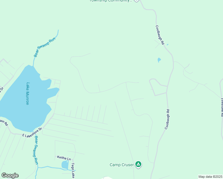 map of restaurants, bars, coffee shops, grocery stores, and more near Pocono Forested Drive in East Stroudsburg