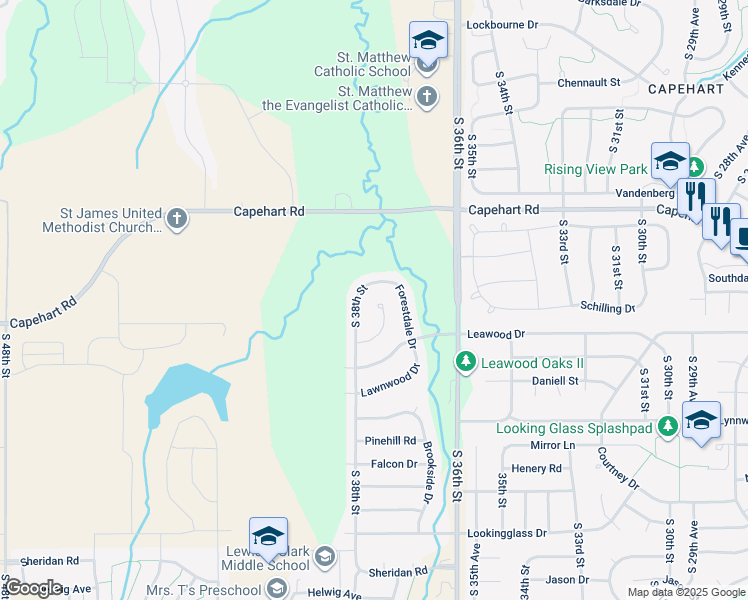 map of restaurants, bars, coffee shops, grocery stores, and more near 12706 Ridgeview Circle in Bellevue