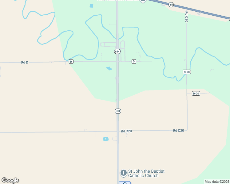 map of restaurants, bars, coffee shops, grocery stores, and more near 4156 Ohio 634 in Continental