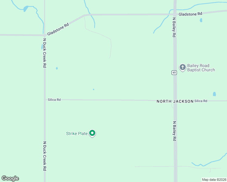 map of restaurants, bars, coffee shops, grocery stores, and more near 12974 Silica Road in North Jackson