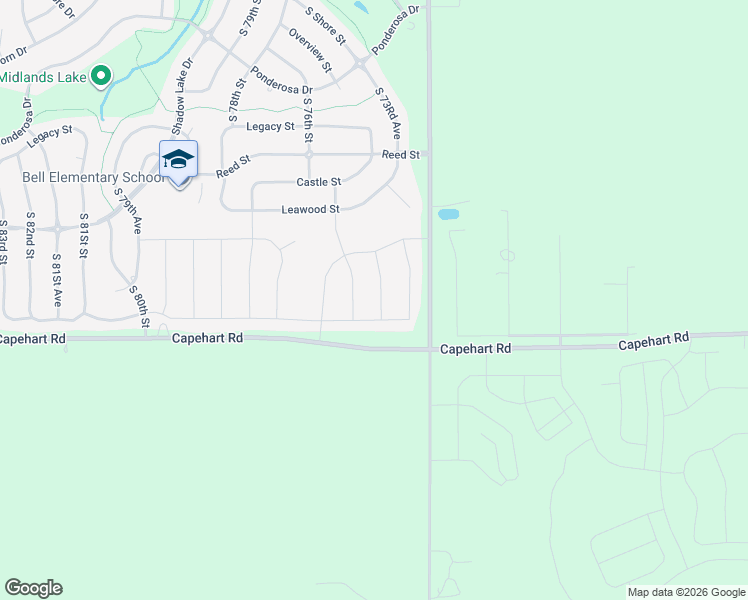map of restaurants, bars, coffee shops, grocery stores, and more near 12706 South 74th Street in Papillion