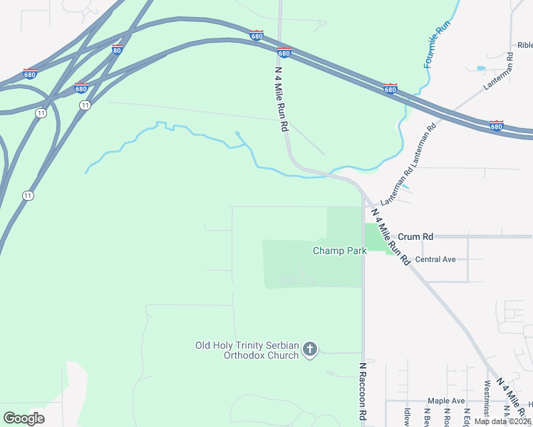 map of restaurants, bars, coffee shops, grocery stores, and more near 4581 Lanterman Road in Youngstown