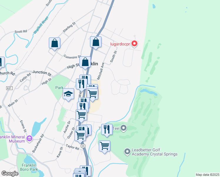 map of restaurants, bars, coffee shops, grocery stores, and more near 32 Constitution Way in Franklin