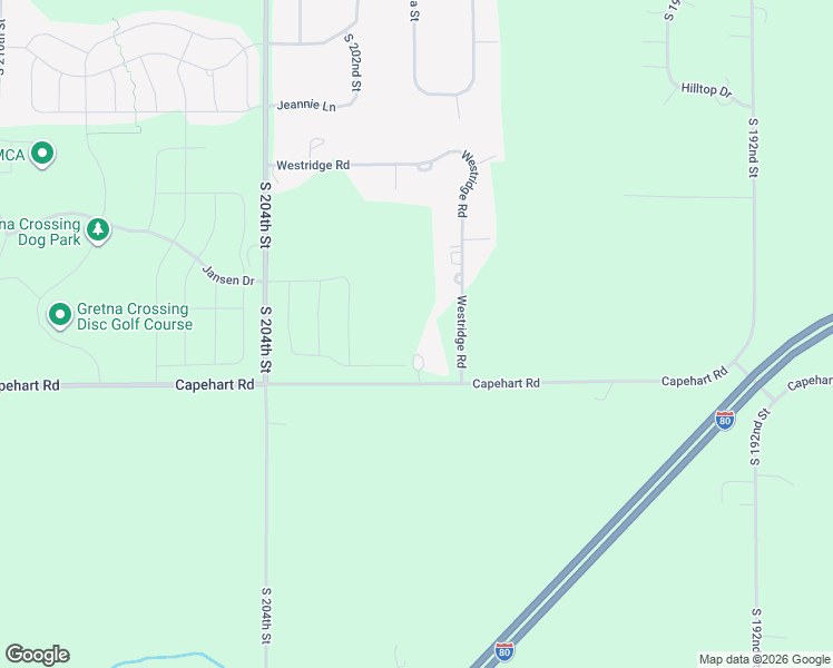 map of restaurants, bars, coffee shops, grocery stores, and more near 12602 Westridge Road in Gretna