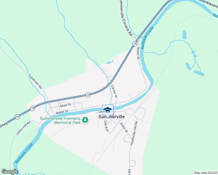 map of restaurants, bars, coffee shops, grocery stores, and more near 42 Carrier Street in Summerville