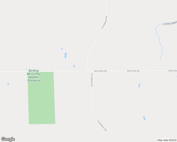 map of restaurants, bars, coffee shops, grocery stores, and more near McGuffey Road in Youngstown