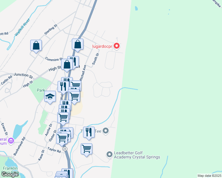 map of restaurants, bars, coffee shops, grocery stores, and more near 3 Ben Franklin Drive in Franklin