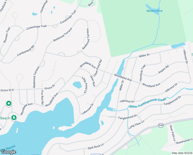 map of restaurants, bars, coffee shops, grocery stores, and more near 4 Clear Pond Road in Pocono Pines