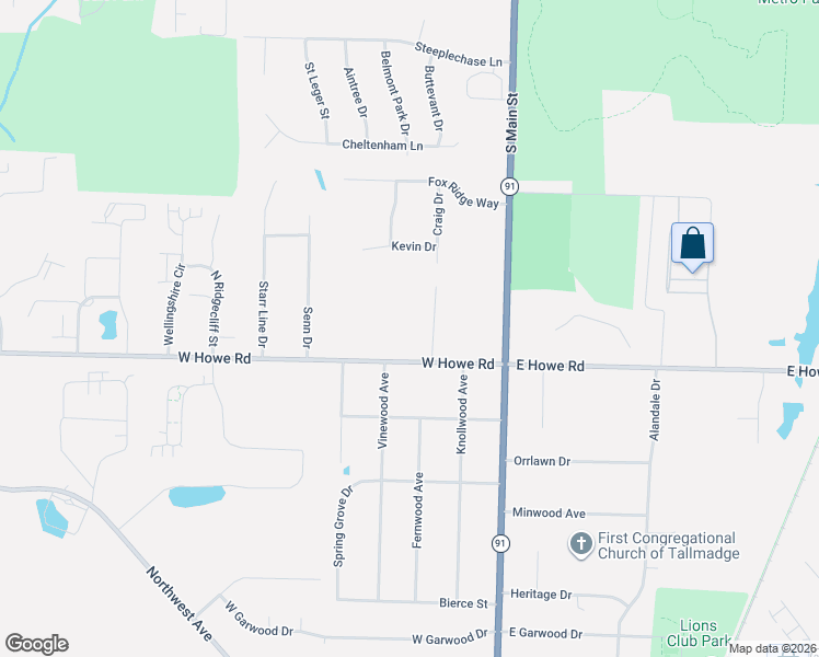 map of restaurants, bars, coffee shops, grocery stores, and more near 35 Craig Drive in Tallmadge