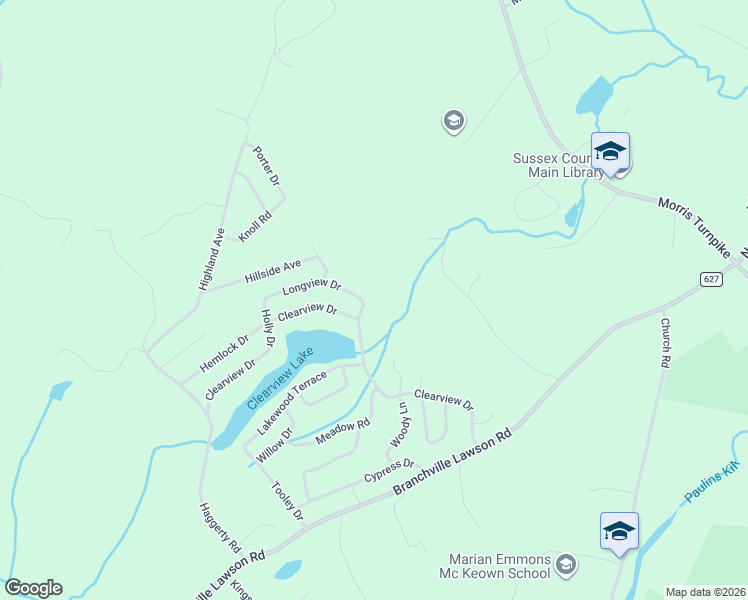 map of restaurants, bars, coffee shops, grocery stores, and more near 452 Longview Drive in Newton