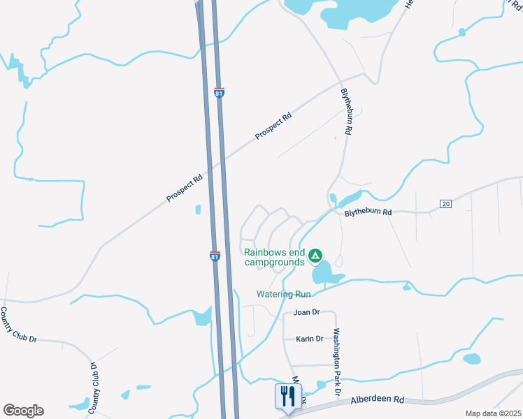 map of restaurants, bars, coffee shops, grocery stores, and more near 113 Valley Stream Trailer Park in Mountain Top