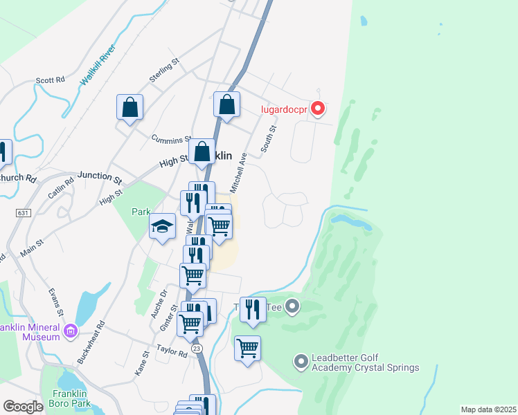 map of restaurants, bars, coffee shops, grocery stores, and more near 32 Constitution Way in Franklin