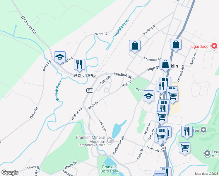 map of restaurants, bars, coffee shops, grocery stores, and more near 2 Rowe Place in Franklin