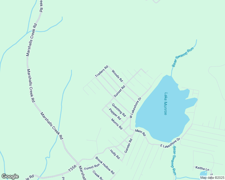 map of restaurants, bars, coffee shops, grocery stores, and more near 847 Underwood Road West in East Stroudsburg