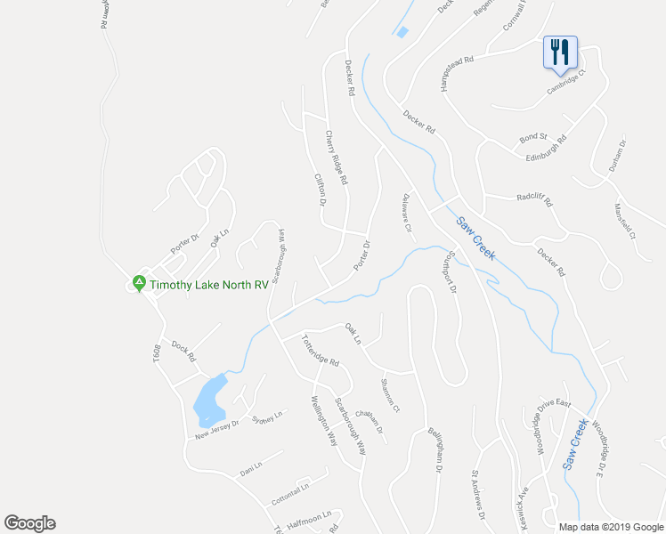 map of restaurants, bars, coffee shops, grocery stores, and more near 3221 Cherry Ridge Road in East Stroudsburg