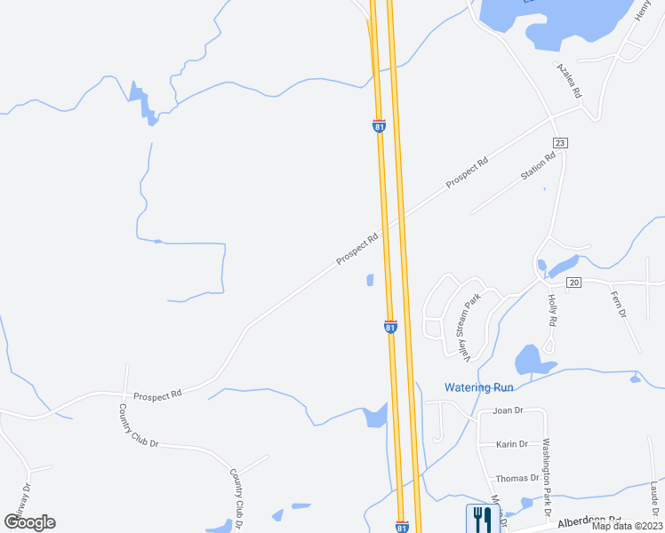 map of restaurants, bars, coffee shops, grocery stores, and more near 598 Prospect Road in Mountain Top