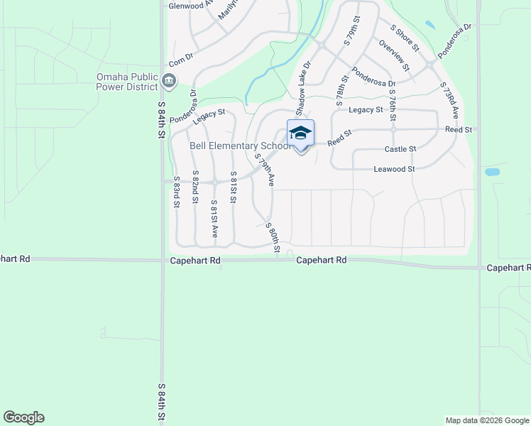 map of restaurants, bars, coffee shops, grocery stores, and more near 12709 South 80th Street in Papillion